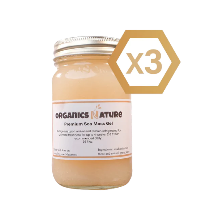 Sea Moss Gel - 16oz Jar x 3