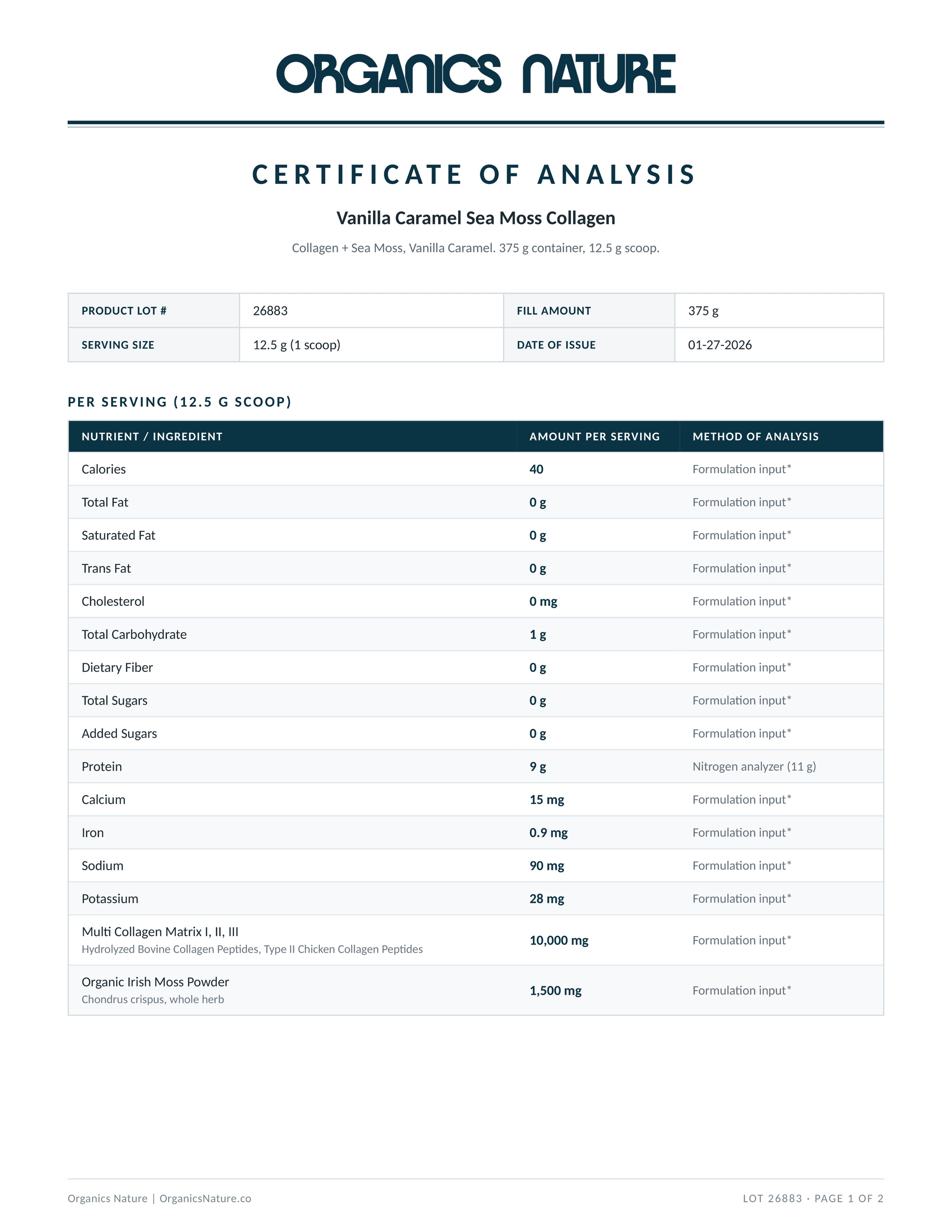Lab Results & Testing — page 1