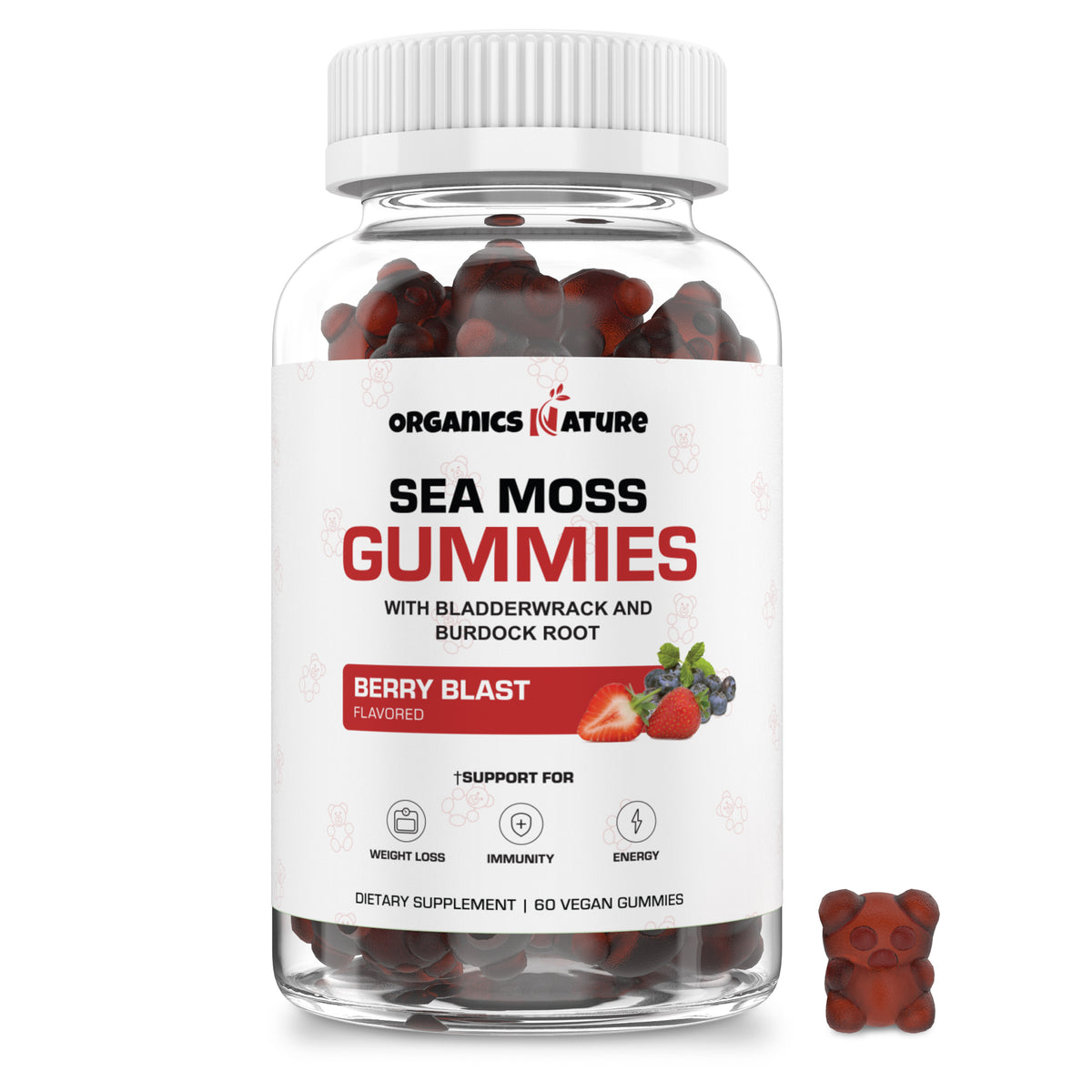 Sea Moss Gummies Irish Moss Gummies For Adults & Kids Organics Nature
